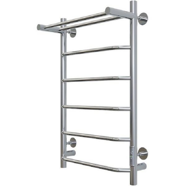Полотенцесушитель электрический с полкой лесенка ARINGA  Киото 80*50, хром