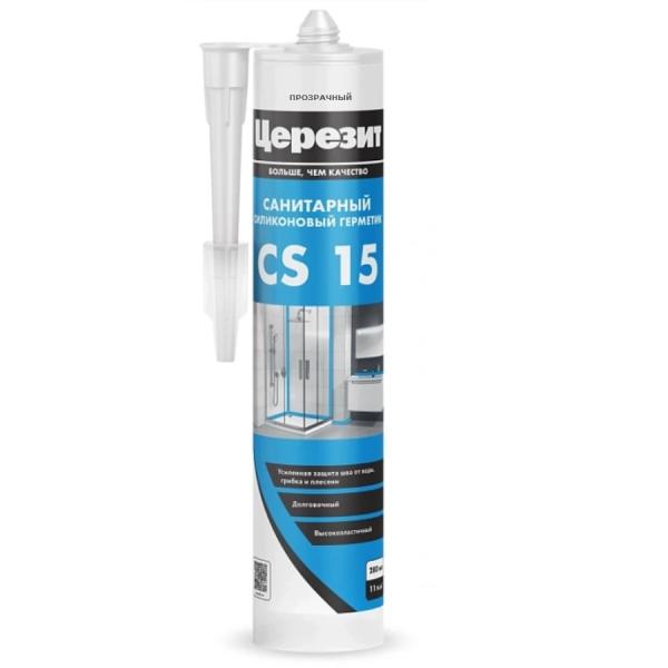 Герметик силиконовый Церезит CS15 санитарный прозрачный 280 мл