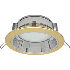 Светильник встраиваемый Ecola Light GX70 H6R плоский с рефлектором золото