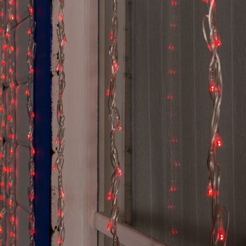 Гирлянда Бахрома уличная УМС Ширина 2 м LED400-220 V КРАСНЫЙ
