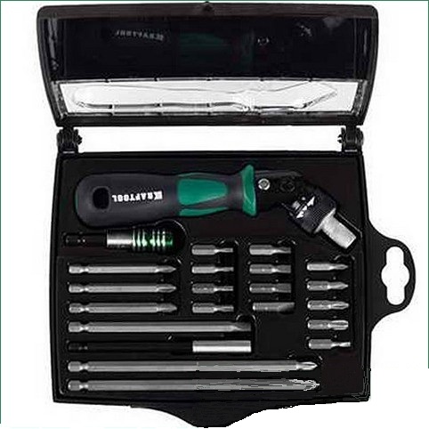 Набор KRAFTOOL Отвертка с битами и головками 22 предмета