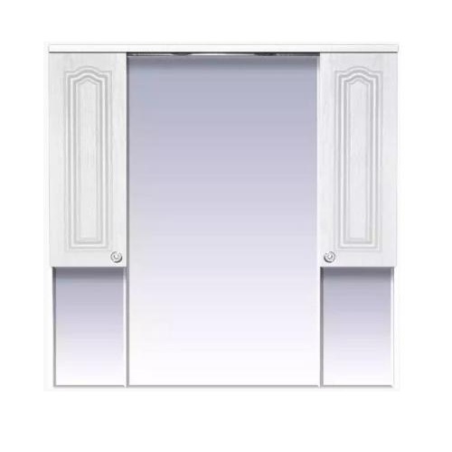 Зеркало-шкаф Валерия 105 белое со светом