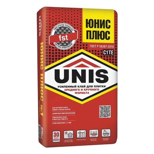 Клей плиточный ЮНИС Плюс 