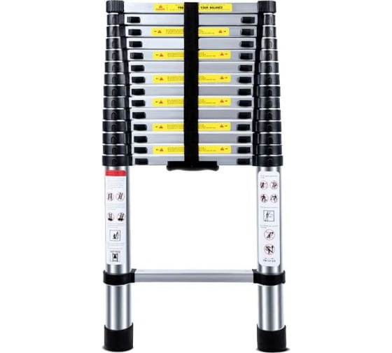 Лестница телескопическая Алюмет 13 ступеней h 3,8 м