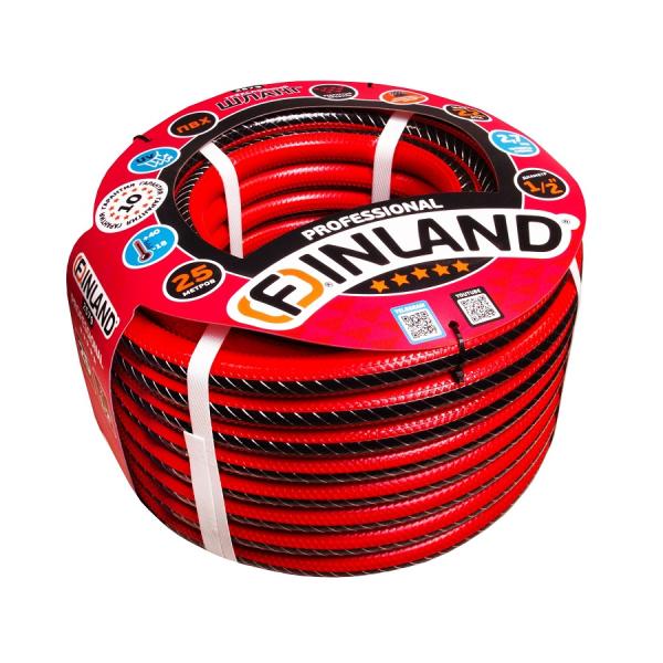 Шланг поливочный ПВХ 3-х слойный 1/2 25м FINLAND