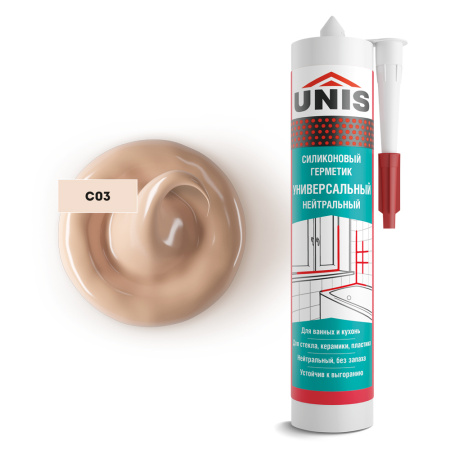 Герметик силиконовый универсальный Юнис UN-80 багамы С03 300 мл