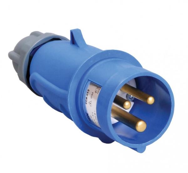 Вилка IEK MAGNUM переносная ССИ-014 3Р+РЕ 16А-6ч/380-415В IP44