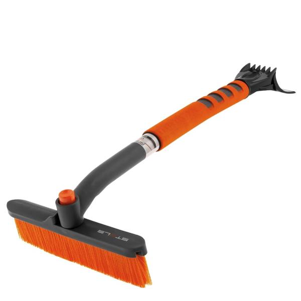 Щетка-смётка для снега автомобильная со скребком поворотная 510 мм Стелс