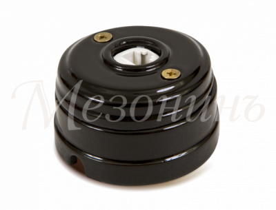 Розетка компьют.RJ45 с рамкой D70*45 черная НОВАЯ ГОЛЛАНДИЯ