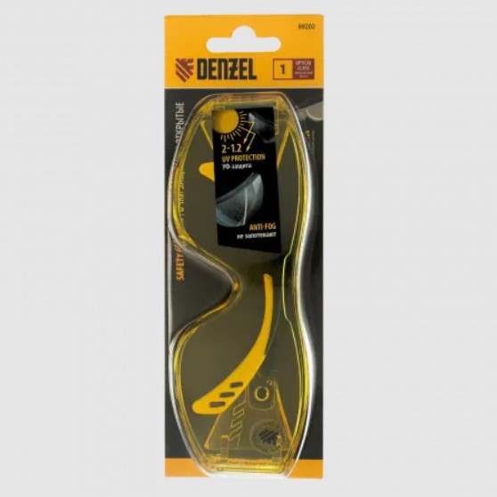 Очки защитные открытые, регул. дужки Denzel
