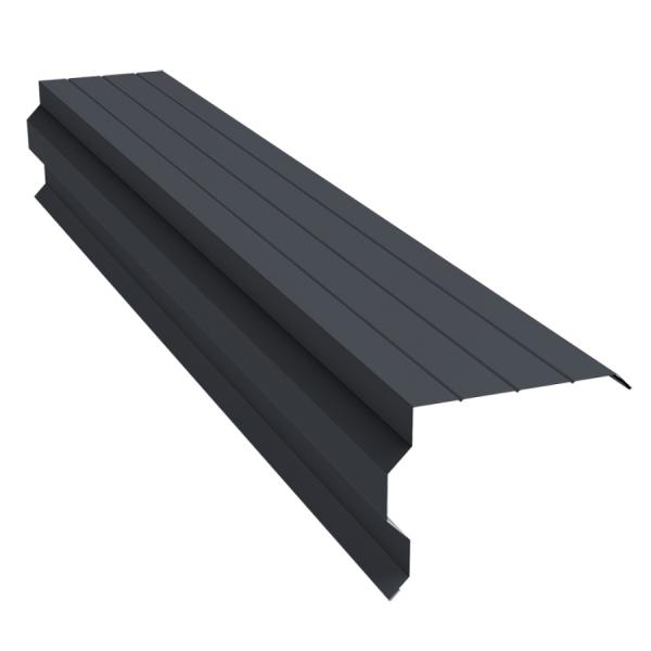 Планка торцевая фигурная 90х115 RAL7024 2м