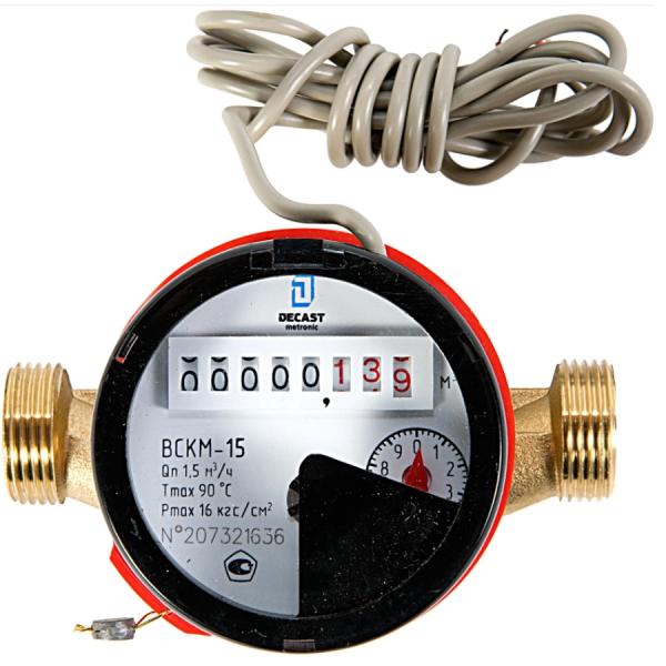Счетчик воды ДЕКАСТ универсальный ВСКМ 90-15
