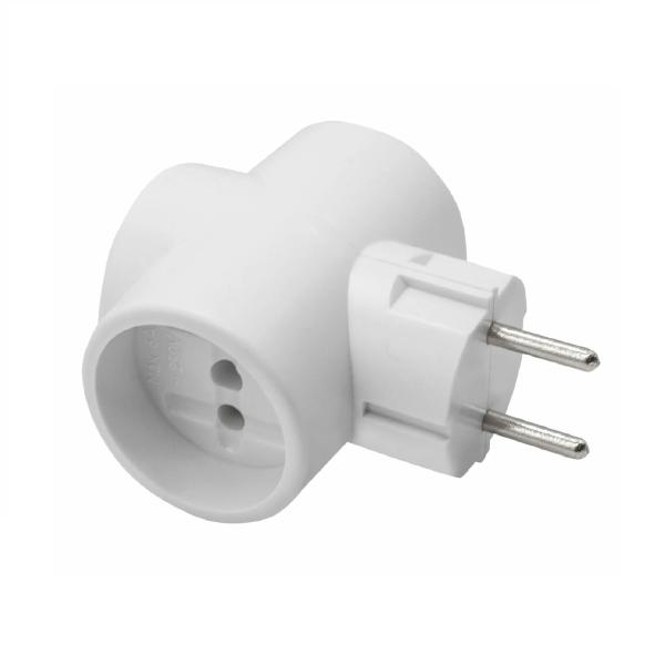 Сетевой разветвитель Toker 3T без заземления 6А, белый