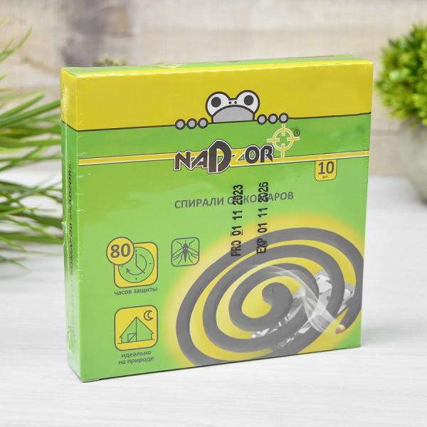 Спираль от комаров малодымные без запаха Nadzor