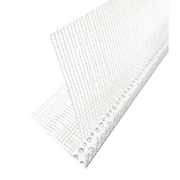 Угол штукатурный (25*25) с сеткой 100*150мм 3,0м белый