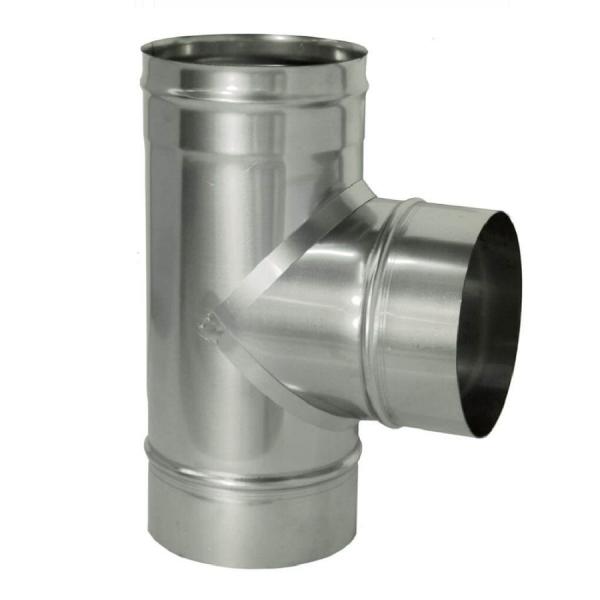 Тройник 90 градусов нержавейка 0,5мм D100