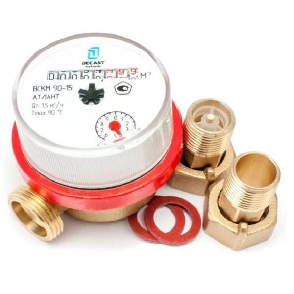 Счетчик воды ДЕКАСТ универсальный ВСКМ 90-15 (без комп. монтаж.частей)