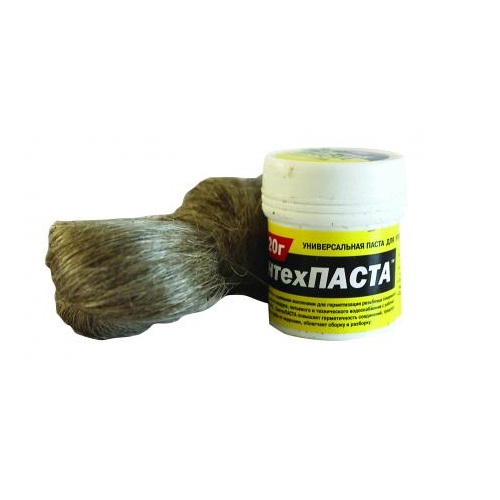 Паста уплотнительная универсальная СантехПАСТА туба 20гр + Лен 14гр