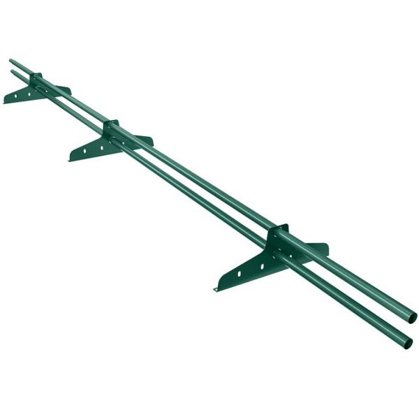 Снегозадержатель неоцинкованный круглая труба RAL6005 лапка-треугольная 3м Снегозадержатель неоцинкованный круглая труба RAL6005 лапка-треугольная 3м