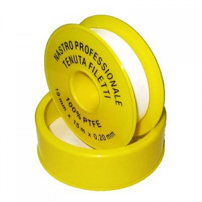 Фум лента 10м х 12мм х 0,075мм Желтая (ГАЗ)