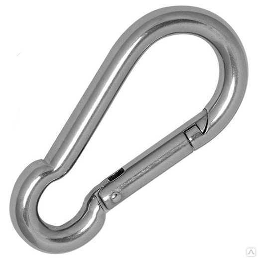 Карабин пожарный 4 мм оцинкованный DIN5299С