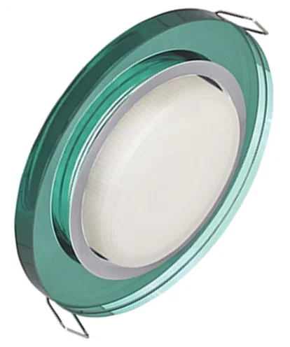 Светильник встраиваемый Ecola Glass GX53 H4 5310 круг хром изумруд