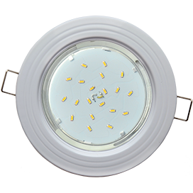 Светильник встраиваемый Ecola GX53 H4 9010 без рефлектора 2 круга белый