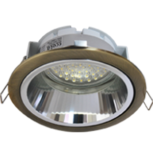 Светильник встраиваемый Ecola Downlight GX53 H2R с рефлектором черненая бронза
