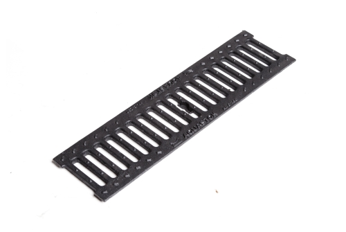 Решетка 500х135х15 для лотка H125 мм чугунная щелевая с болтом на поддоне 400 штук