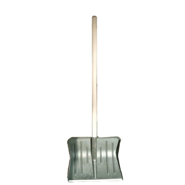 Лопата снеговая Снеговая № 1 430х440 мм с оцинкованной планкой черенок D 32мм