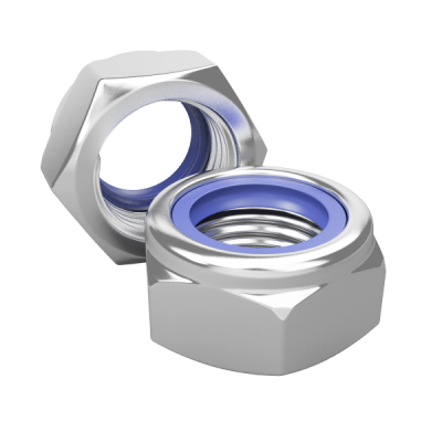 Гайка шестигранная со стопорным кольцом М6 DIN985