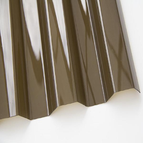 Поликарбонат  кровельный монолитный (трапеция)  1,3мм 1,05х4м Бронза