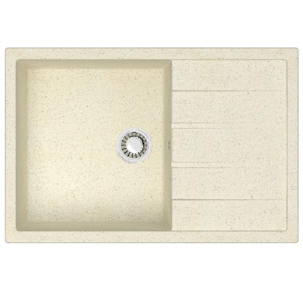 Мойка кухонная Vision (750х505х218) Бежевая (сифон+герметик)