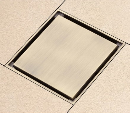 Трап душевой бронза 100х100