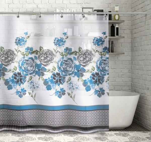 Штора для ванной Розы 180х180 негатив