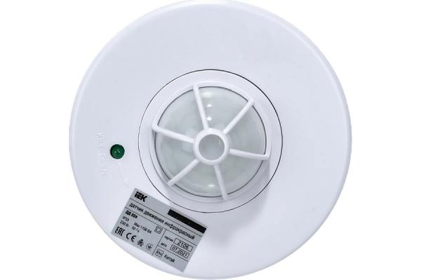 Датчик движения IEK ДД-024 1100Вт 120-360 градусов, дальность 7-10м, белый IP44