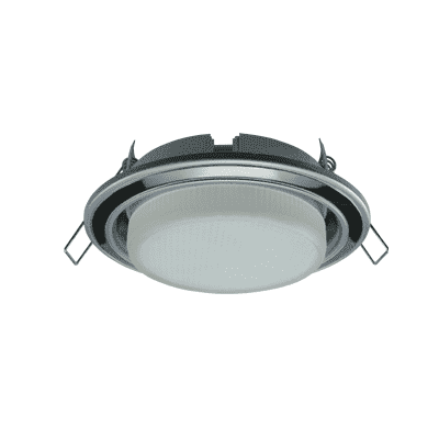 Светильник встраиваемый Ecola GX53 H4 без рефлектора серебро-черный хром-серебро
