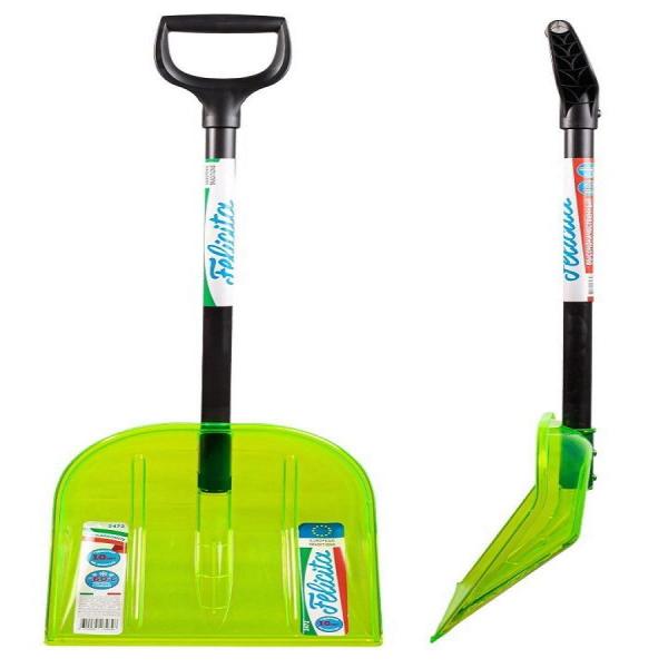 Лопата снеговая автомобильная 340х380х1060мм Феличита поликарбонат деревянный черенок