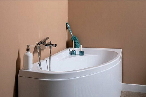 Ванна акриловая асимметричная AQUANET Mia 140x80 R правая с каркасом 246887