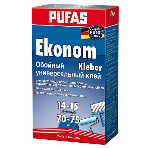 Клей EURO 3000 Ekonom универсальный обойный 500гр