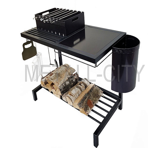 Мангал 42-Т1 полочка керамогранит