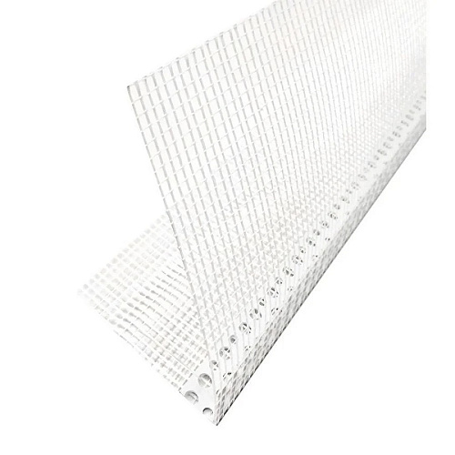 Угол штукатурный (25*25) с сеткой 100*150мм 3,0м белый