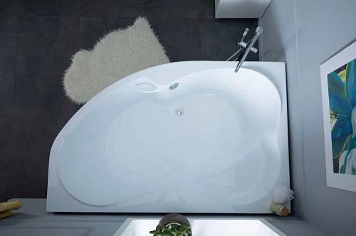 Ванна акриловая AQUANET CAPRI 170x110 L левая с каркасом и фронтальной панелью 205345/155531