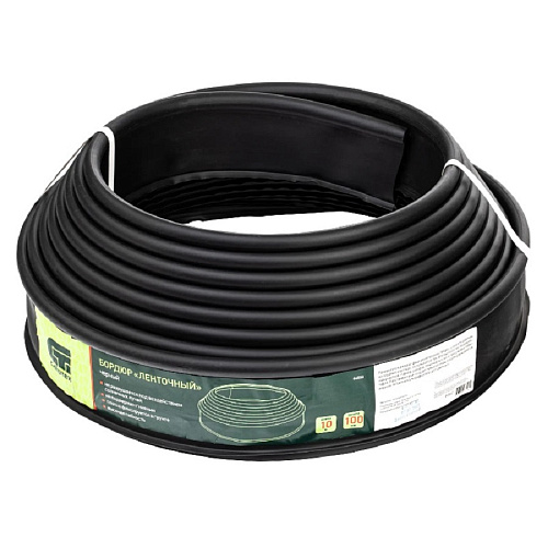 Бордюр Ленточный 10х1000см полиэтиленовый черный Сибртех
