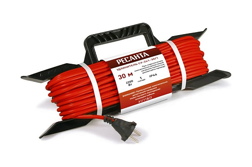 Удлинитель силовой на раме Ресанта СУ-2х1-30/1 (IP44) ПВС 2х1мм² 30м