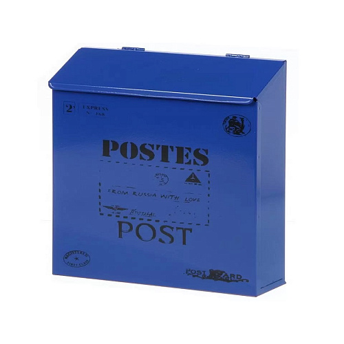 Ящик почтовый Аллюр синий с замком 2 ключа