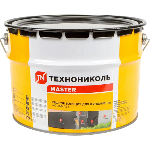 Мастика битумная AguaMast ТЕХНОНИКОЛЬ MASTER гидроизоляционная 10кг