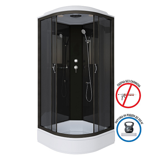 Душевая кабина Niagara NG 6501-14 90х90х215 низкий поддон тонированное стекло