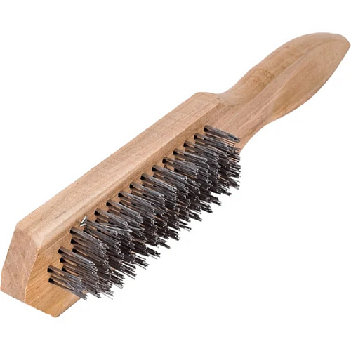 Щетка металлическая 6-рядная деревянный корпус