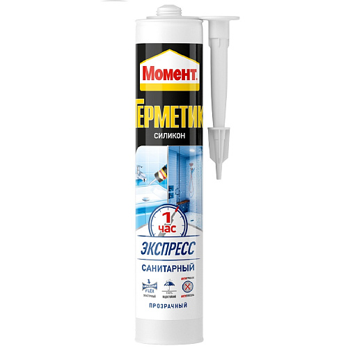 Герметик Момент силиконовый санитарный прозрачный 280мл (12)